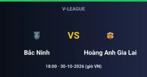 Bắc Ninh vs Hoàng Anh Gia Lai