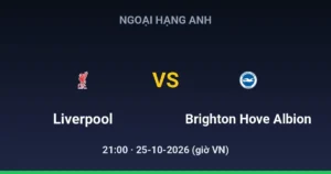 Liverpool vs Brighton Hove Albion