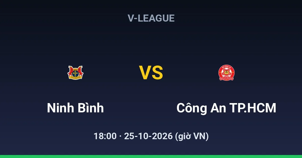 Ninh Bình vs Công An TP.HCM