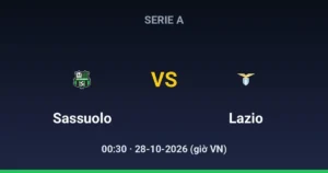 Sassuolo vs Lazio