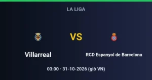 Villarreal CF vs RCD Espanyol de Barcelona